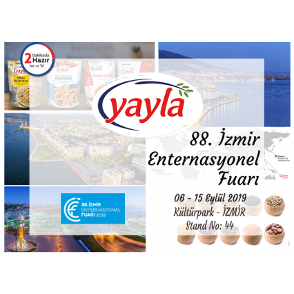 Yayla Bakliyat 6-15 Eylül tarihleri arasında İzmir’de düzenlenen 88. İzmir Enternasyonel Fuarı’na katılıyor.